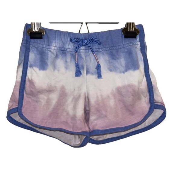 Wonder Nation Girls Tie Dye Pull On Shorts Blue Pink Size  S (6-6x) Drawstring. - Picture 2 of 6